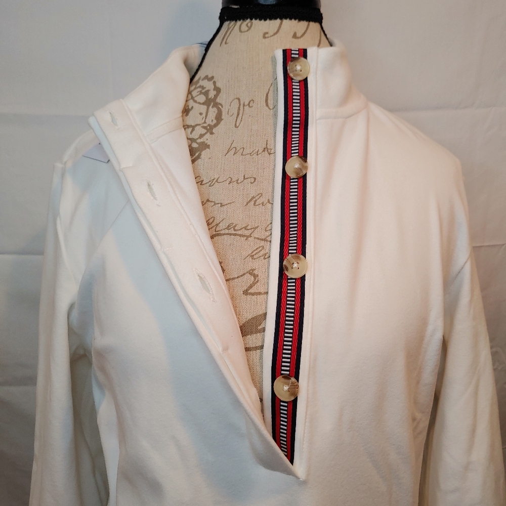 Southern Tide Star White Ashlynn Button 3/4 Sleeve Brushed Fabric Dress Size Med - Picture 6 of 16